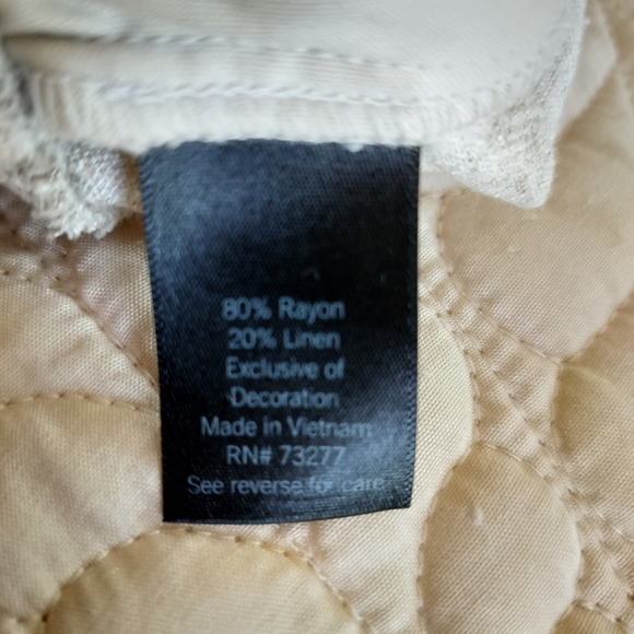 Simply Vera Vera Wang Cream Wide Leg Pants Size L. Color: Off White - Picture 5 of 5